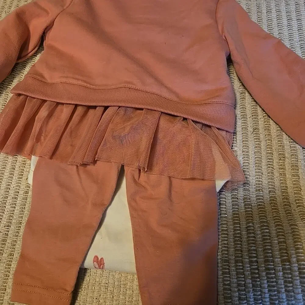 Carter's Ballet Outfit Baby Girl Size 12 Months Top Bodysuit Pants Set Dance NWT